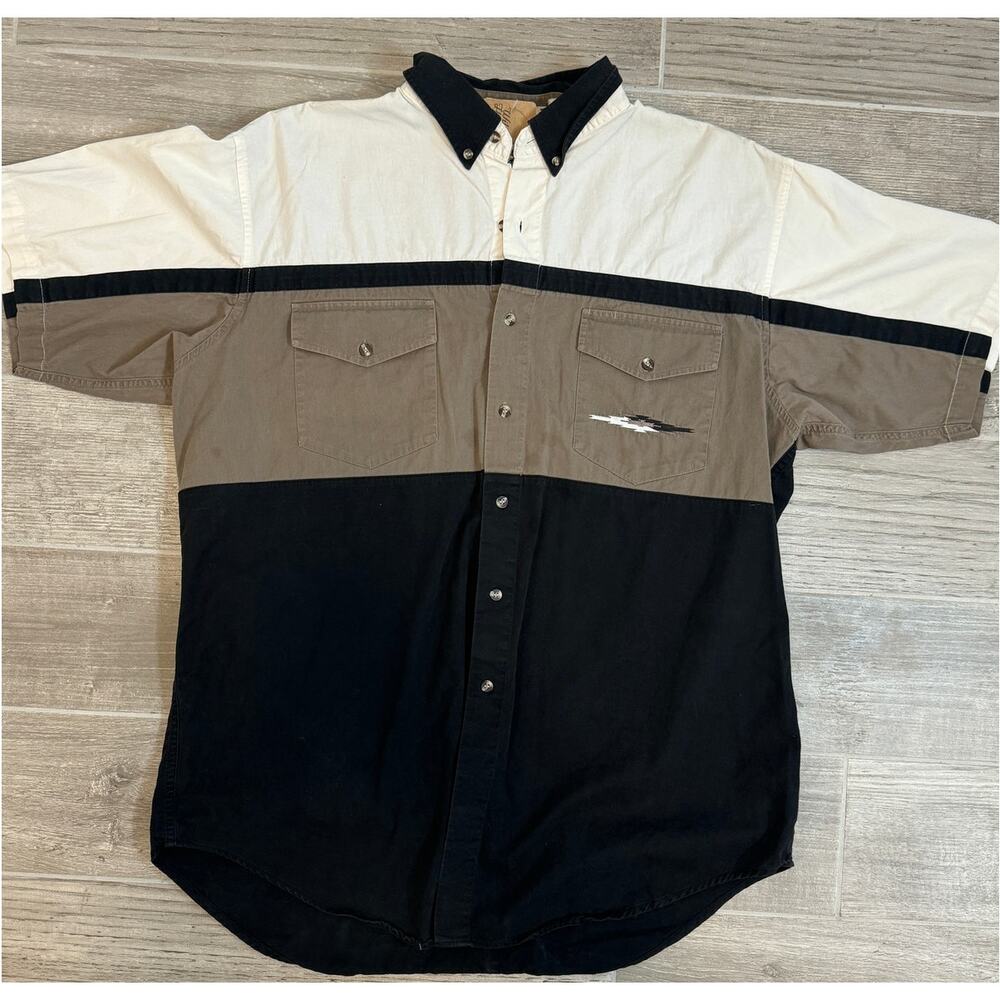 Vintage Color Blocked Cumberland Outfitters Short Sleeve